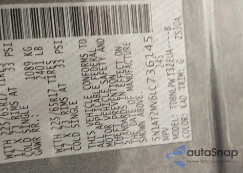 2020 Nissan Rogue S Intelligent Awd z USA, uszkodzony, nr VIN 5N1AT2MV6LC736145